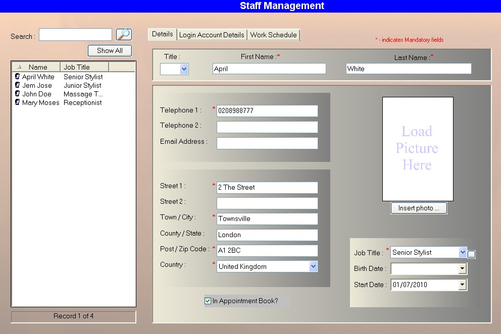 Staff Management